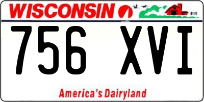 WI license plate 756XVI