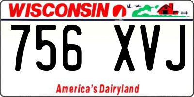 WI license plate 756XVJ