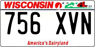 WI license plate 756XVN