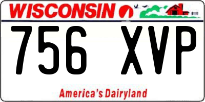 WI license plate 756XVP