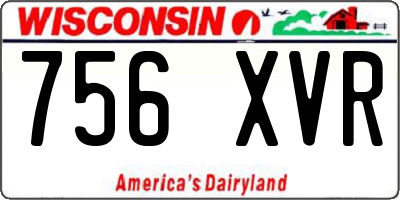 WI license plate 756XVR