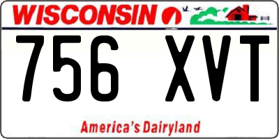 WI license plate 756XVT