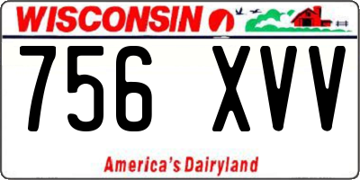 WI license plate 756XVV