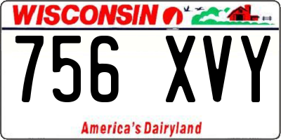 WI license plate 756XVY