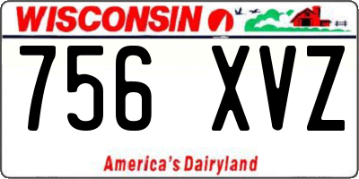 WI license plate 756XVZ