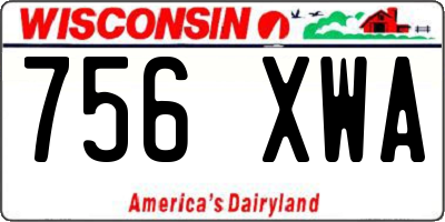 WI license plate 756XWA
