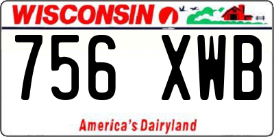 WI license plate 756XWB