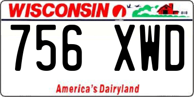 WI license plate 756XWD
