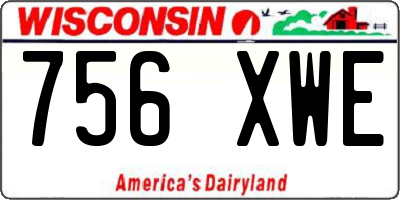 WI license plate 756XWE