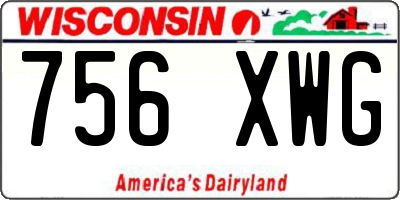 WI license plate 756XWG