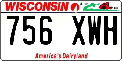 WI license plate 756XWH