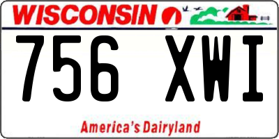 WI license plate 756XWI