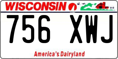 WI license plate 756XWJ