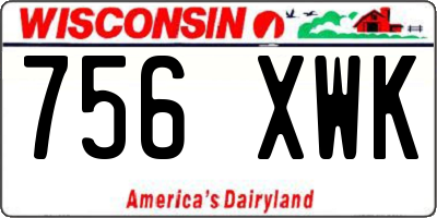 WI license plate 756XWK