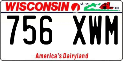 WI license plate 756XWM