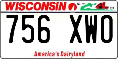 WI license plate 756XWO