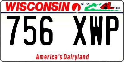 WI license plate 756XWP
