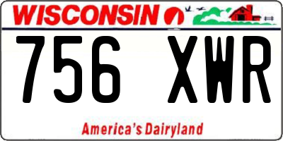 WI license plate 756XWR