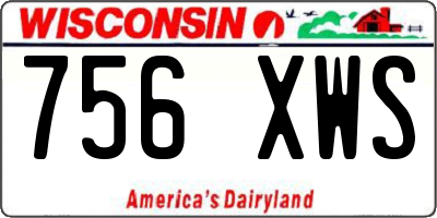 WI license plate 756XWS