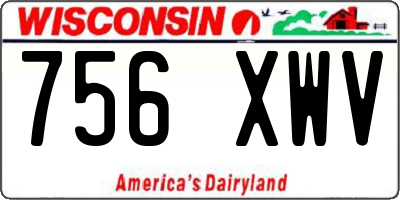 WI license plate 756XWV