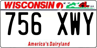 WI license plate 756XWY
