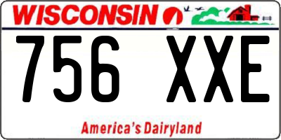 WI license plate 756XXE