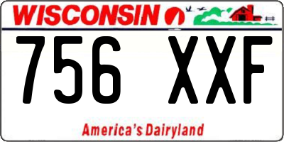 WI license plate 756XXF