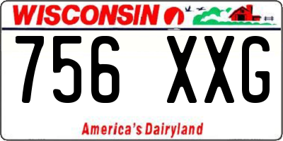 WI license plate 756XXG