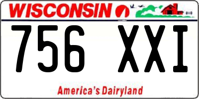 WI license plate 756XXI