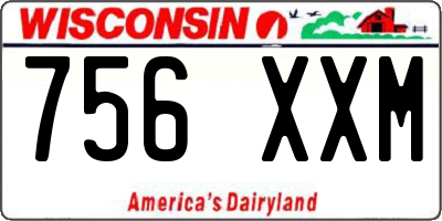 WI license plate 756XXM