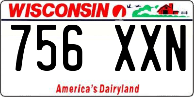 WI license plate 756XXN
