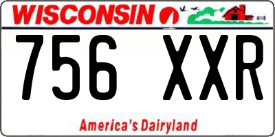 WI license plate 756XXR