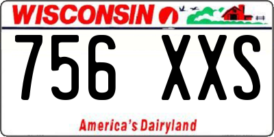 WI license plate 756XXS