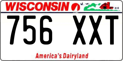 WI license plate 756XXT