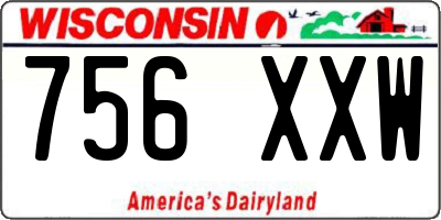 WI license plate 756XXW