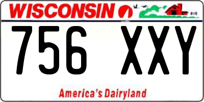 WI license plate 756XXY