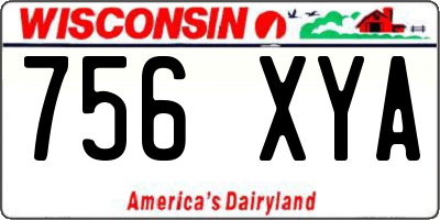 WI license plate 756XYA