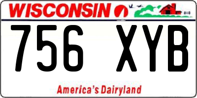 WI license plate 756XYB