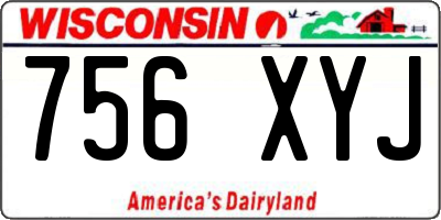 WI license plate 756XYJ