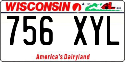 WI license plate 756XYL
