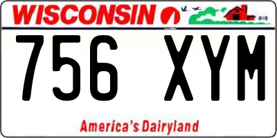 WI license plate 756XYM