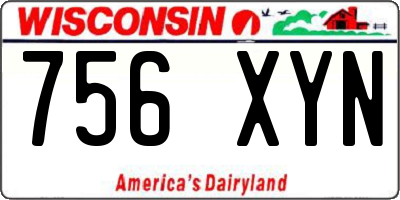 WI license plate 756XYN