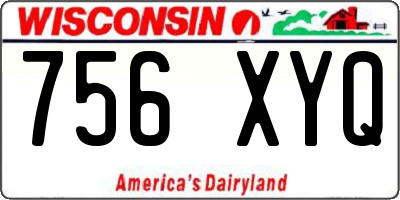 WI license plate 756XYQ