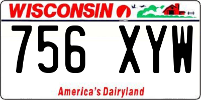 WI license plate 756XYW