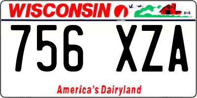 WI license plate 756XZA