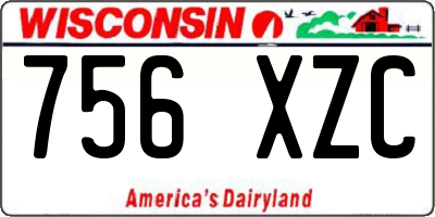 WI license plate 756XZC