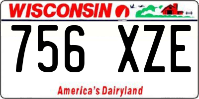 WI license plate 756XZE