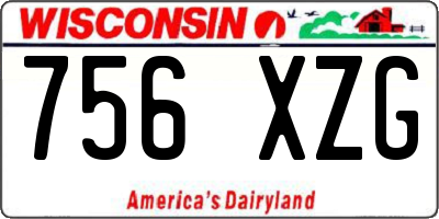WI license plate 756XZG