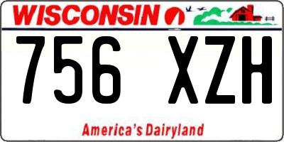 WI license plate 756XZH