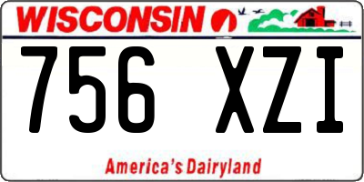 WI license plate 756XZI